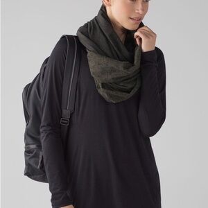 lululemon athletica dark olive and Black Scarf